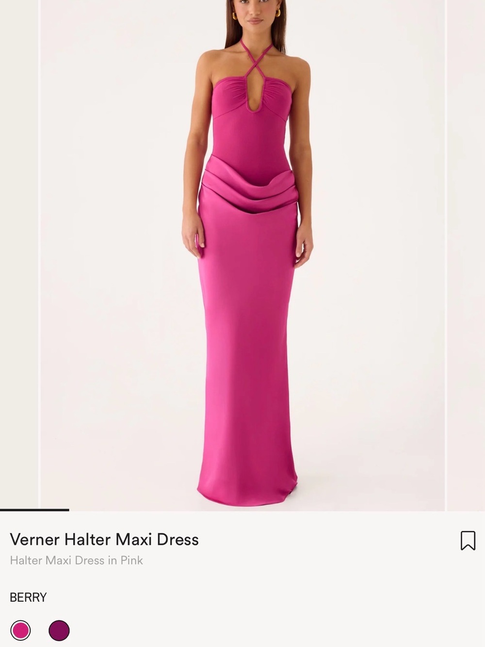 Peppermayo Verner Maxi Dress in Berry Pink